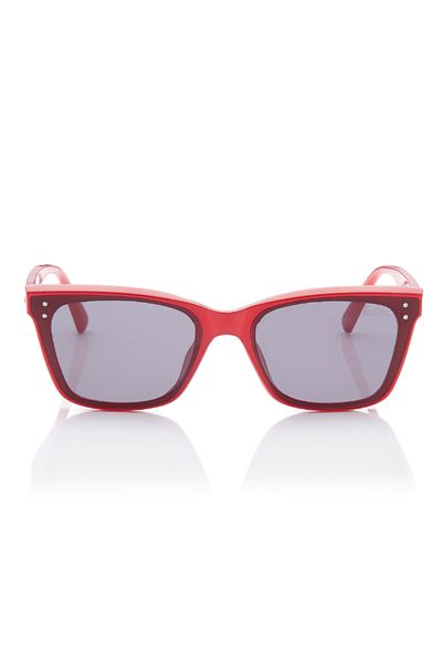 Lee Cooper Pc Sunglasses Red Frame Grey Mirror Lens 62mm - LC1208C03