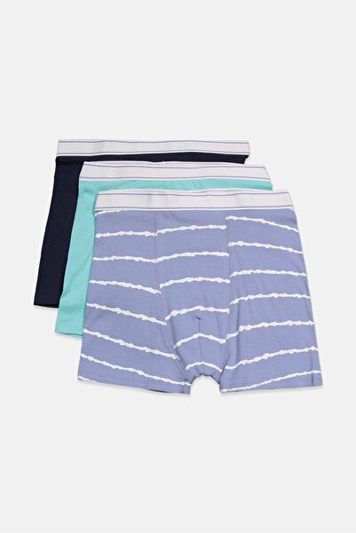 Tchibo Kids Boy 3 Piece Textured Boxer Briefs, Navy
