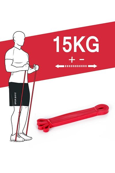 Spor Byfit حزام طاقة من اللاتكس المقاوم لوزن 15 كجم