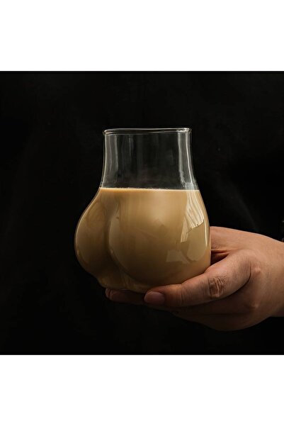 OEM Butt glass, transparent, made of glass, 11 x 5.5 cm - ergonomic and easy to handle, 450 ml