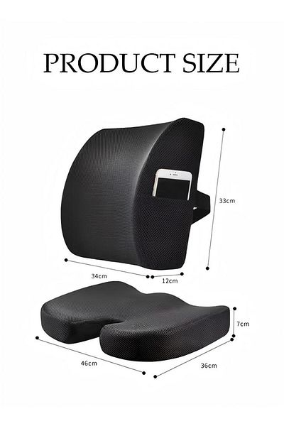 Generic Seat Cushion And Lumbar Support Pillow
