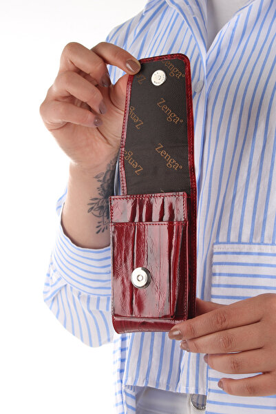 Zenga 903_R %100 HAKİKİ DERİ SİGARALIK DESENLİ