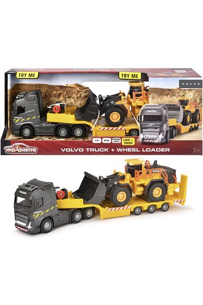 Majorette Majorette Construction Equipment Set - Volvo Truck + Wheel Loader