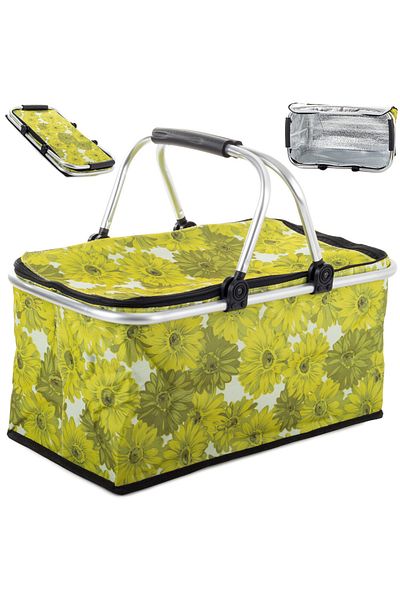 TECOS Cos de picnic termic, Tecos, dimensiuni 44x23x22cm, verde