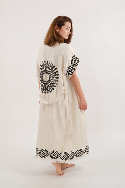 Befera Design Muslin Kimono 100% Cotton Ethnic Printed Patterned Bathrobe Kaftan Dressing Gown