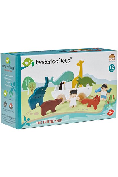 Tender Ξύλινο σετ παιχνιδιού Tender Leaf Toys - Animal Ship