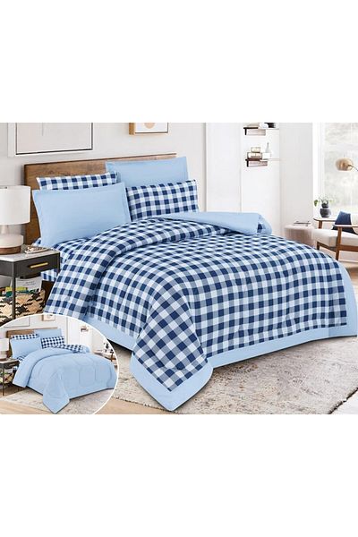 HOURS Horse Two-Piece Comforter Set, 6 Pieces, Striped, Carlee-10