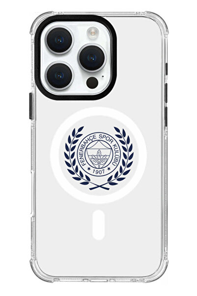 Fenerbahçe iPhone 16 Pro Uyumlu Fenerbahçe Yapraklı Arma MagSafe Lisanslı Tel...