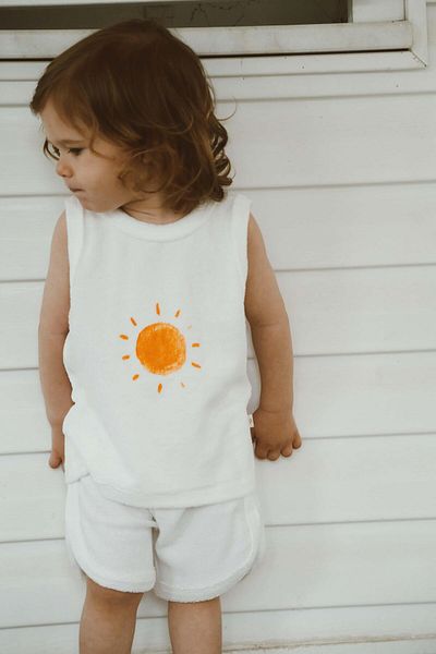 Oh La La Koala For Little Ones Sun Print Towel Shorts Set