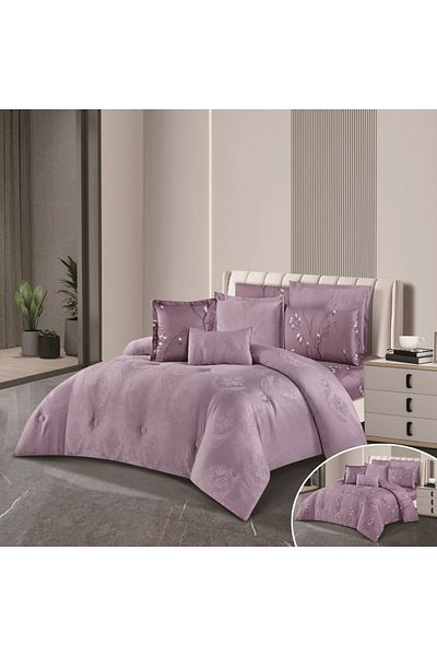 HOURS Horse comforter set, made of durable and soft jacquard fabric, with a modern and distinctive pattern that satisfies all tastes, 8 pieces, king size