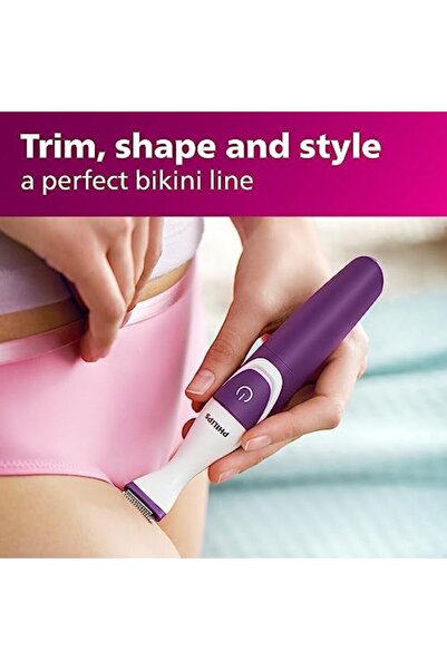 Philips Beauty Bikini Genie Cordless Trimmer for Bikini Line Hair Removal, with Shaving Head and Com