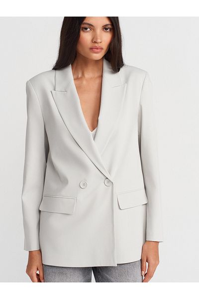 Dilvin 60769 Blazer Jacket-Gray