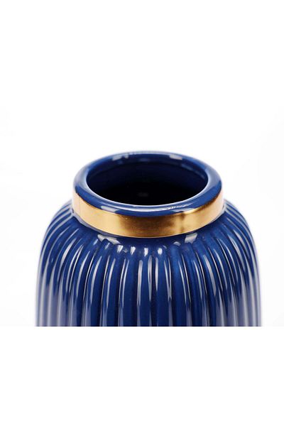 Ella Home Ro Vază decorativă „Luxe” albastră 6,5*12,5*20,5 CM