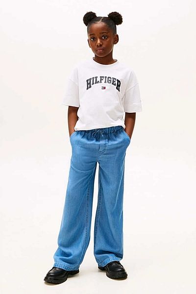 Tommy Hilfiger Girl's Th Varsity Melange Archive T-Shirt - White