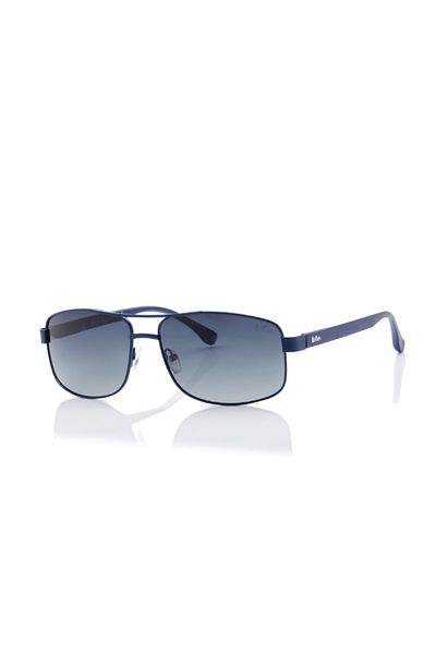 Lee Cooper Polarized Sunglasses Dark Blue Frame Gradient G15 Mirror Lens 64mm - LC1203C01