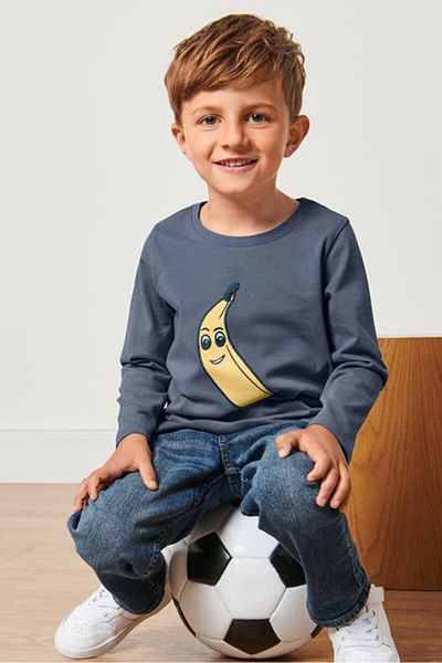 Tchibo Toddlers Boy 2 Pieces Embroidered Long Sleeves T Shirt, Multicolor