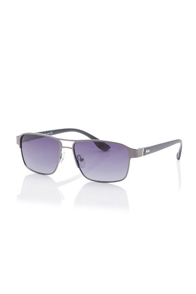 Lee Cooper Polarized Sunglasses G15 Frame Matte Grey Mirror Lens 55mm - LC1214C02