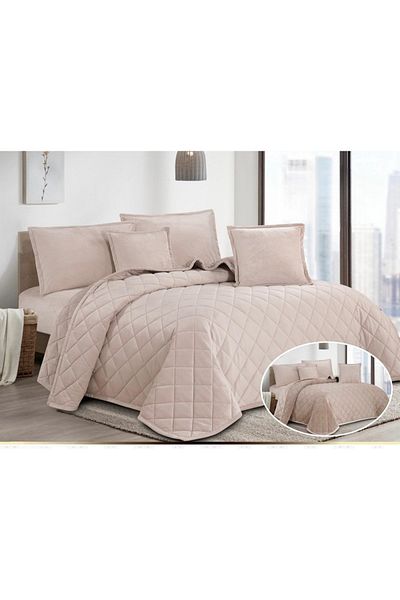 HOURS Horse Fur and Velvet Winter Compressed Duvet Set, Durable and Soft Fabric, 6 Pieces, King Size