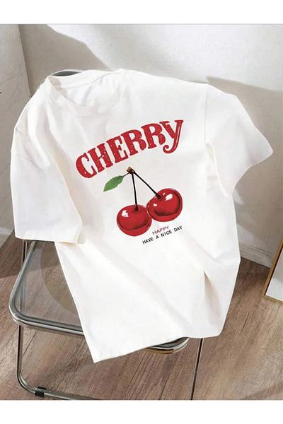 uyguntarz Tricou imprimat unisex Happy Cherry Design
