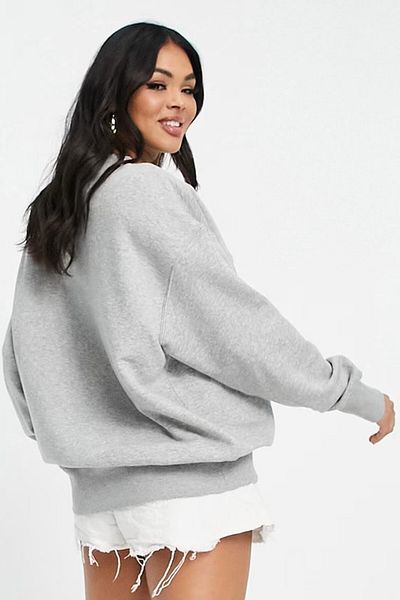 Nike Îmbrăcăminte sportivă Essential Collection Fleece Oversized Crew Hanorac pentru femei Gri Melange