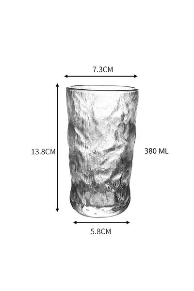OEM Pahar Frosty Tall, din sticla, transparent, 13,8 x 5,8 x 7,3 cm, 380 ml