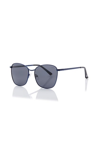Lee Cooper Polarized Sunglasses Dark Blue Frame Grey Mirror Lens 55mm - LC1207C03