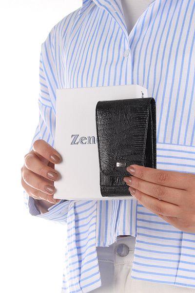 Zenga 903_R 100% Genuine Leather Cigarette Holder Laser Black