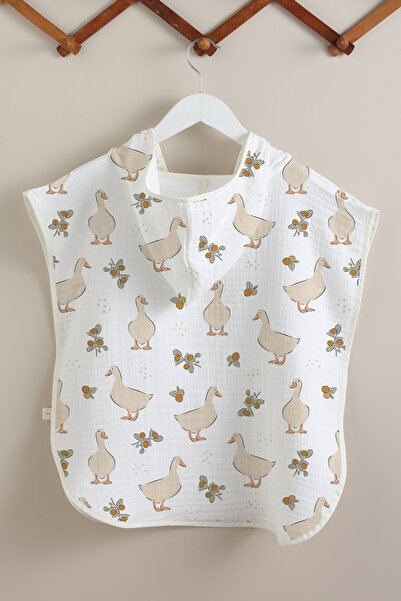 Tuğba Kuğu 4 Layer Muslin Poncho - Bohemian Duck