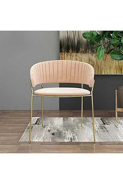 MAPLE HOME DECORATION Velvet Chairs Modern Accent Dining Chairs Flannelette Comfy Upholstered Armchair Living Room