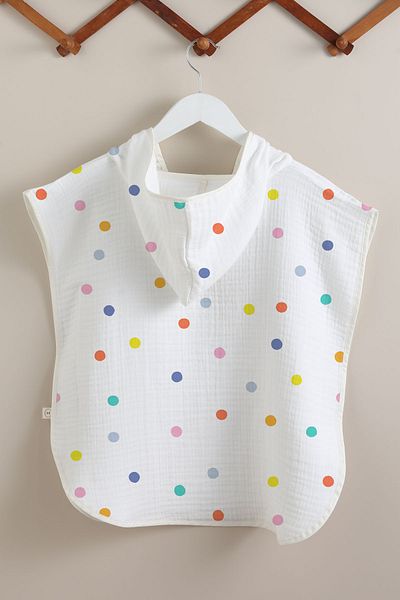 Tuğba Kuğu 4 Layer Muslin Poncho - Dotty