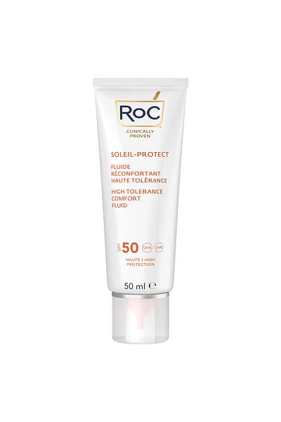 Roc واقي شمسي للوجه للبشرة الحساسة بمعامل حماية 50+ 50 مل