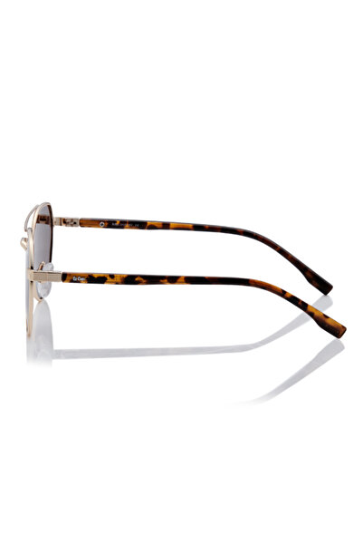 Lee Cooper Polarized Sunglasses Gold Frame Gradient Brown Mirror Lens 56mm - LC1206C01