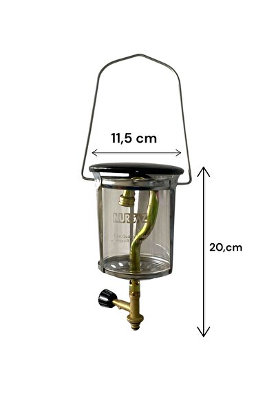 NURGAZ Küçük Tüp Lambası Kamp Piknik Tüpü Gazlı Lüks Lamba (TÜP HARİÇ)