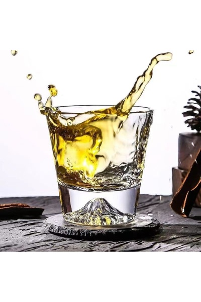 OEM Pahar pentru whiskey, Hidden Mountain, 268 ml, 9 x 8.3 x 8.7 cm, transparent, din sticla