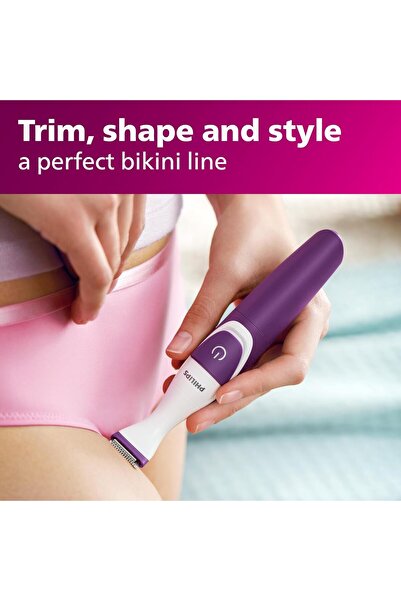 Philips Beauty Bikini Genie Cordless Trimmer for Bikini Line Hair Removal, with Shaving Head and Com