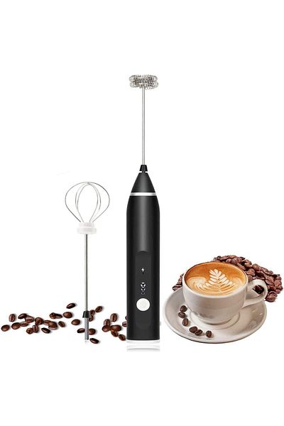 COOYA Milk Frother, USB Rechargeable, 3-Speed Force Adjustment Milk Bubbler for Coffee, Latte, Cappuccino