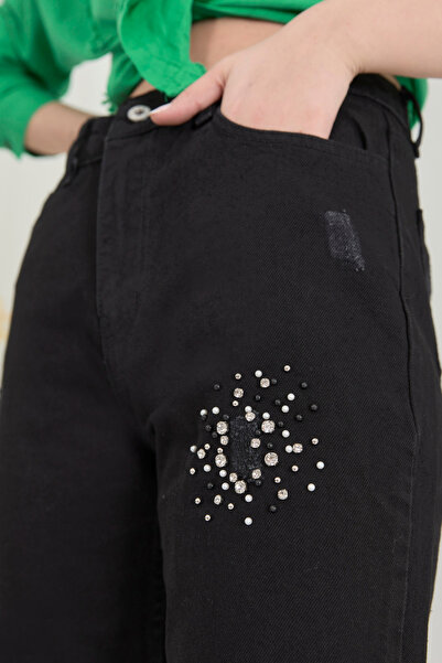 TOFİSA Džíny Pantalon Black - 11189