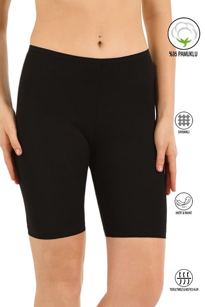 ÖZKAN underwear Özkan 0413 نسيج جيرسي نسائي 95% قطن ليكرا فائق التمدد مريح ناعم فوق الركبة عالي الجودة