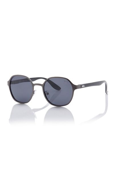 Lee Cooper Polarized Sunglasses Matte Grey Frame Grey Mirror Lens 51mm - LC1211C04