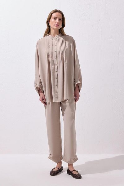 KADRİYE BAŞTÜRK Merly Shirt Pants Suit Stone