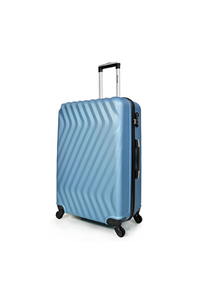 MORANO Murano 3 Piece Unisex Luggage Set in Silver, 28" - 24" - 20".