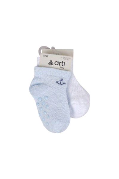 Artı Çorap Artı Kids 2-Piece Baby Booties with Captain Abs 44142
