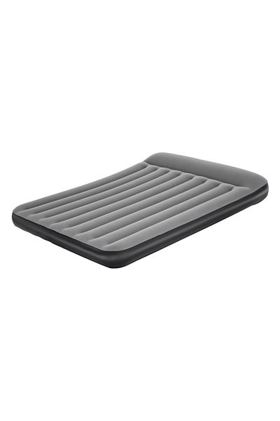 BESTWAY Bestway Tri-Tech Queen Air Mattress with Built-in Air Pump - Grey - 203x152x30 cm - 26-67464