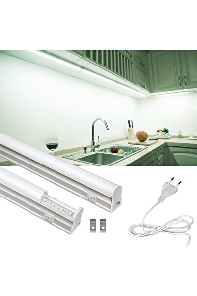 burul 60 Cm Beyaz Led Bant Armatür Floresan Aç Kapa Butonlu Ve Fişli Sb-6528