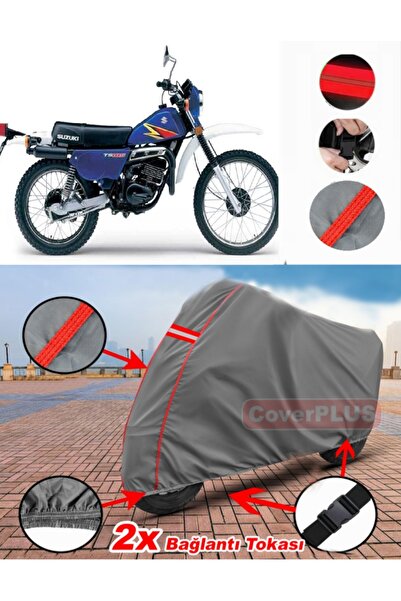 CoverPlus سوزوكي TS 185 القماش المشمع موتور القماش المشمع غطاء دراجة نارية خي...