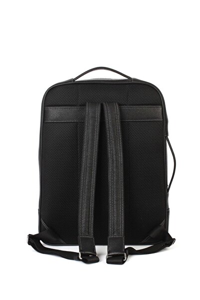 Aka Deri Genuine leather black laptop backpack 908 2