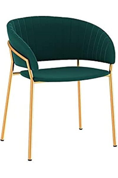 MAPLE HOME DECORATION كراسي مخملية، كراسي طعام عصرية مميزة، كرسي بذراعين مريح من الفلانيل لغرفة المعيشة