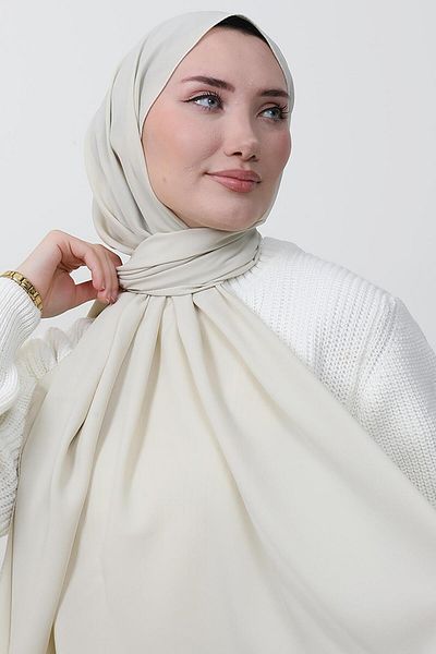 GİYZAMİLA Medina Silk Shawl a Beige Green