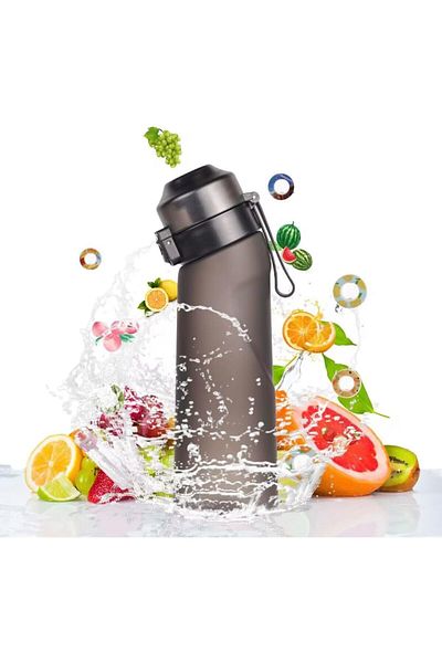 fulina 650ML New Fruit Scented Water Bottle With 7 Flavour Pods, for Gym Sports Outdoor