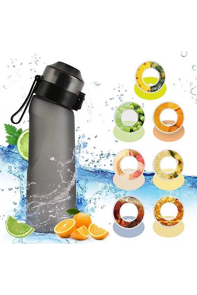 fulina New Fruit Scented Water Bottle With 5 Flavour Pods, 650ml,for Gym Sports Outdoor